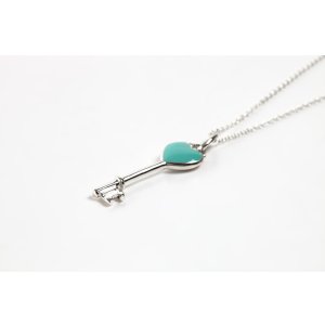 画像4: TIFFANY&Co[ティファニー]　ハートキー チャーム ペンダント（ミニ） ブルーエナメル　並行輸入品