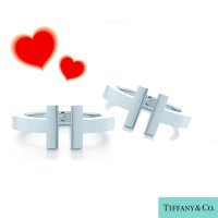 TIFFANY&Co[ティファニー]　Tスクエアーリング　ペアーリング　並行輸入品