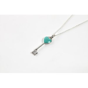 Tiffany\u0026Co ティファニー ブルー エナメル ハート キー ネックレス